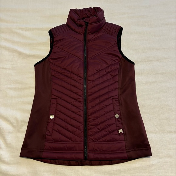 MICHAEL Michael Kors Burgandy Puffer Vest - SMALL - Picture 1 of 7
